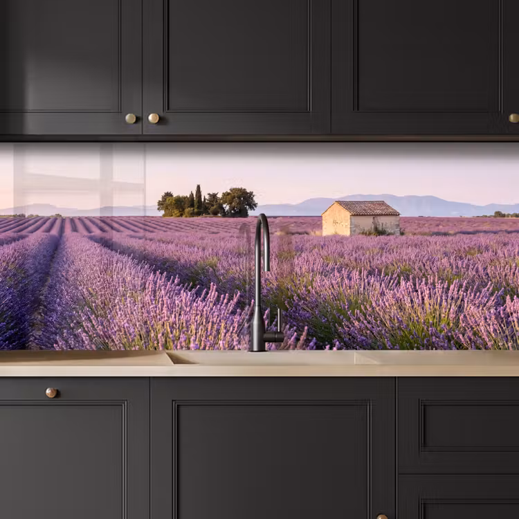 Lavendel - Landschap - Sereen - Paars keuken achterwand 2 middel -sfeer1