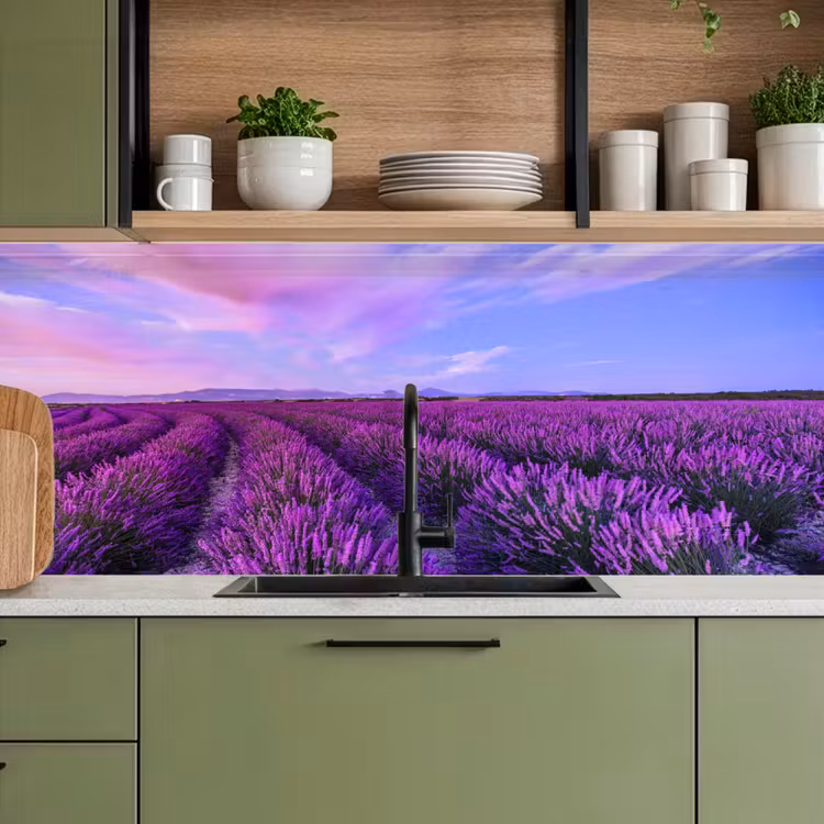 Lavendel - Paars - Bloemen - Natuur keuken achterwand 2 middel -sfeer3