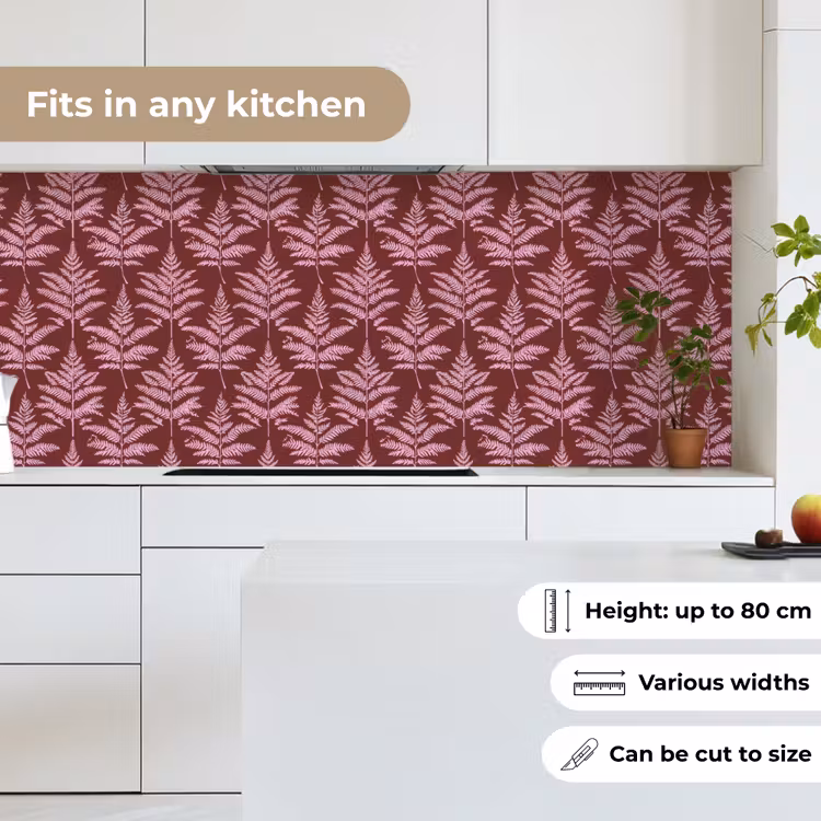 Blad - Patroon - Paars keuken achterwand 2 middel 871 -sfeer4_UK