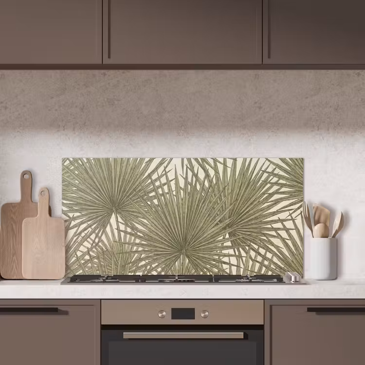 Blad - Tropisch - Patroon - Natuur - Groen keuken achterwand spatscherm middel -sfeer2