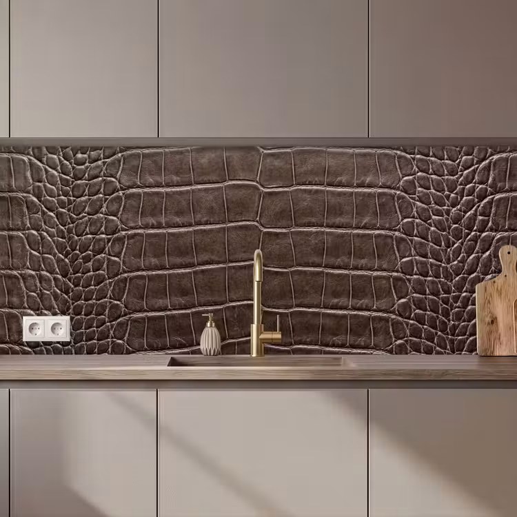 Leer - Krokodil - Mat keuken achterwand 2 middel zz_3dshopping