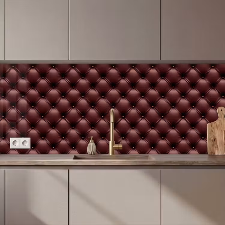 Leer - Patroon - Bordeaux keuken achterwand 2 middel 871 zz_3dshopping