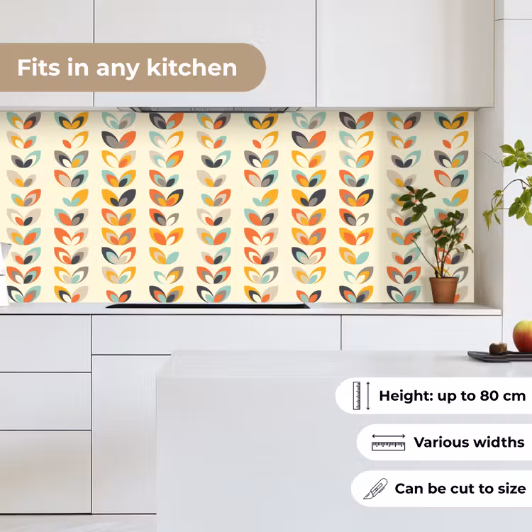 Bladeren - Jaren 50 - Patroon keuken achterwand 2 middel 871 -sfeer4_UK