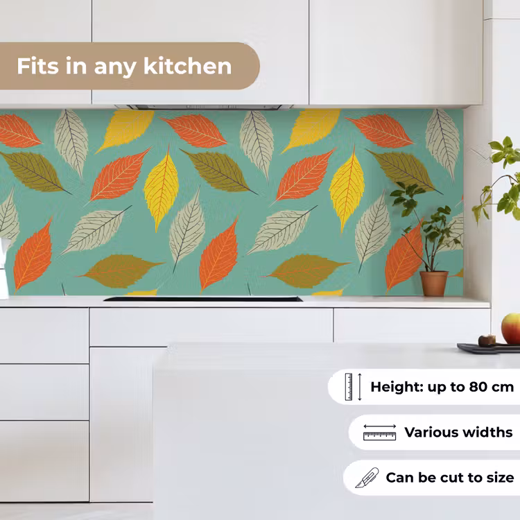 Bladeren - Herfst - Vintage - Pastel - Patroon keuken achterwand 2 middel 871 -sfeer4_UK
