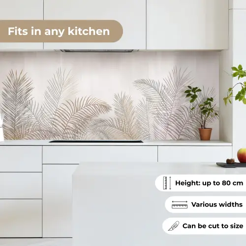 Bladeren - Beige - Botanisch - Vintage keuken achterwand 2 middel -sfeer4_UK