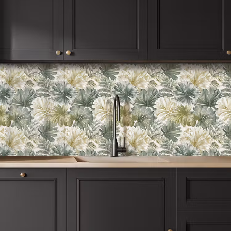 Bladeren - Botanisch - Groen keuken achterwand 2 middel 871 -sfeer1