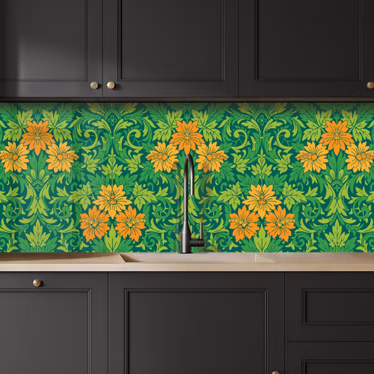 Bladeren - Bloemen - Boho - Hippie - Patronen keuken achterwand 2 middel 871 -sfeer1