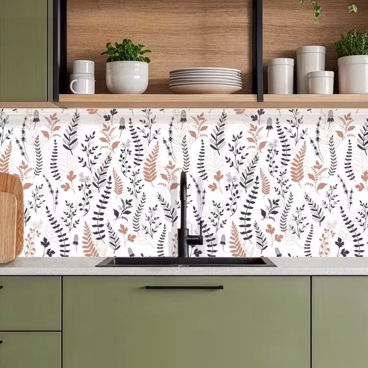 Bladeren - Bloemen - Design keuken achterwand 2 middel 871 -sfeer3