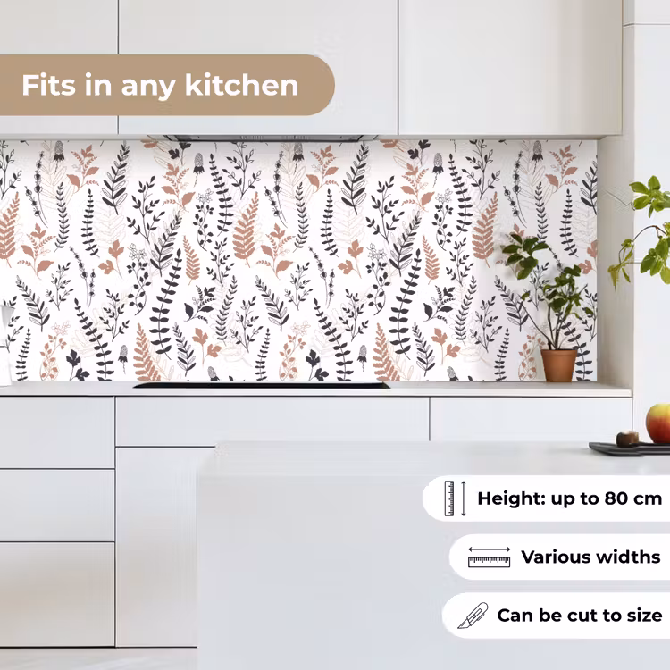 Bladeren - Bloemen - Design keuken achterwand 2 middel 871 -sfeer4_UK