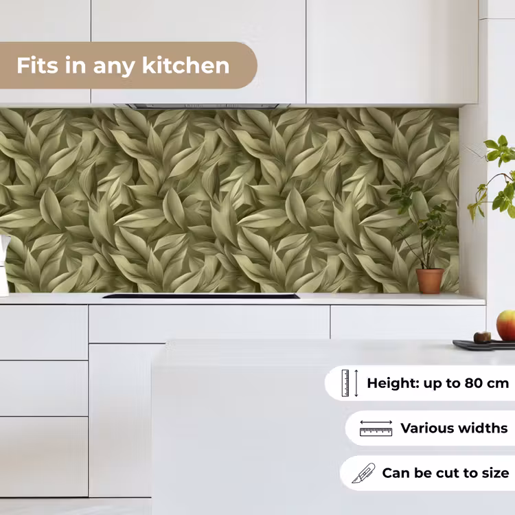 Bladeren - Modern - Groen keuken achterwand 2 middel 871 -sfeer4_UK