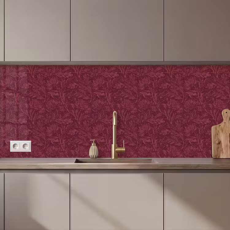 Bladeren - Patroon - Paars keuken achterwand 2 middel 871 zz_3dshopping
