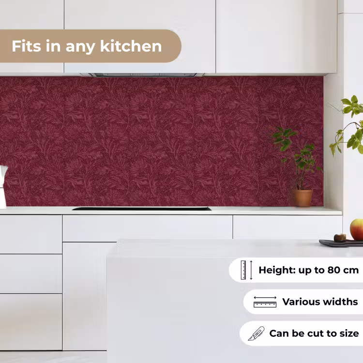 Bladeren - Patroon - Paars keuken achterwand 2 middel 871 -sfeer4_UK