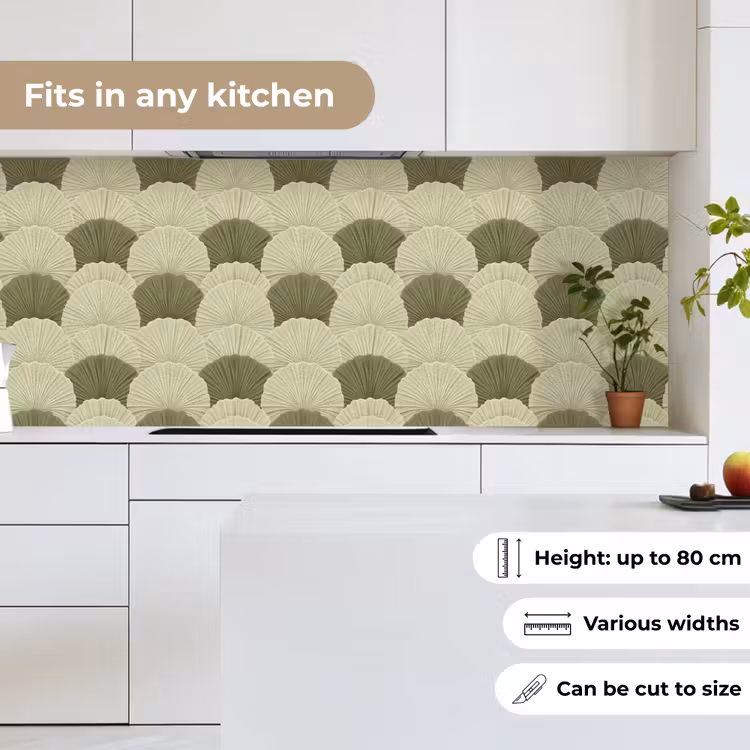 Bladeren - Structuur - Groen keuken achterwand 2 middel 871 -sfeer4_UK