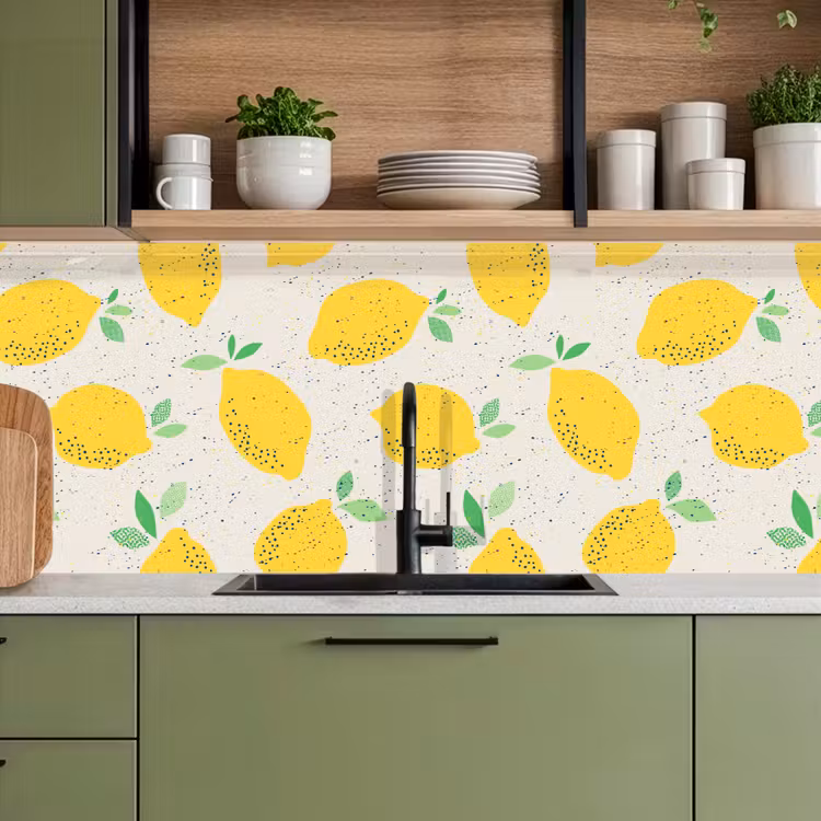 Citroen - Fruit - Vintage - Design keuken achterwand 2 middel 871 -sfeer3
