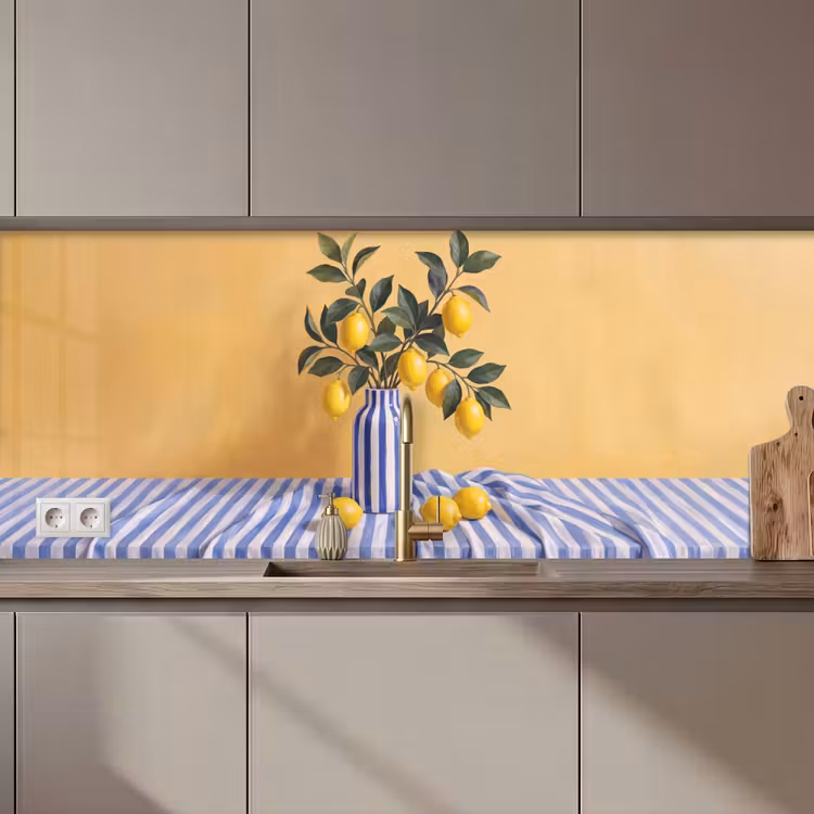 Kitchen Wall Splashback - Lemon - Still Life - Modern - Citroen - Stilleven - Modern keuken achterwand 2 middel zz_3dshopping