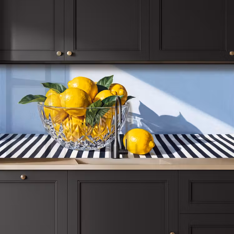 Kitchen Wall Splashback - Lemons - Fruit - Yellow - Citroenen - Fruit - Geel keuken achterwand 2 middel
