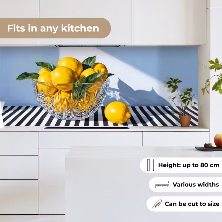 Kitchen Wall Splashback - Lemons - Fruit - Yellow - Citroenen - Fruit - Geel keuken achterwand 2 middel