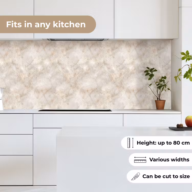 Lichtbeige - Goudbruine Nerven - Marmer keuken achterwand 2 middel 871 -sfeer4_UK