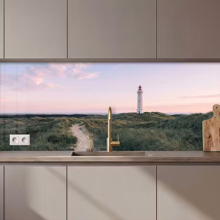 Vuurtoren - Duinlandschap - Zee keuken achterwand 2 middel zz_3dshopping