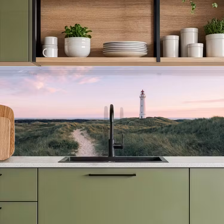 Vuurtoren - Duinlandschap - Zee keuken achterwand 2 middel -sfeer3