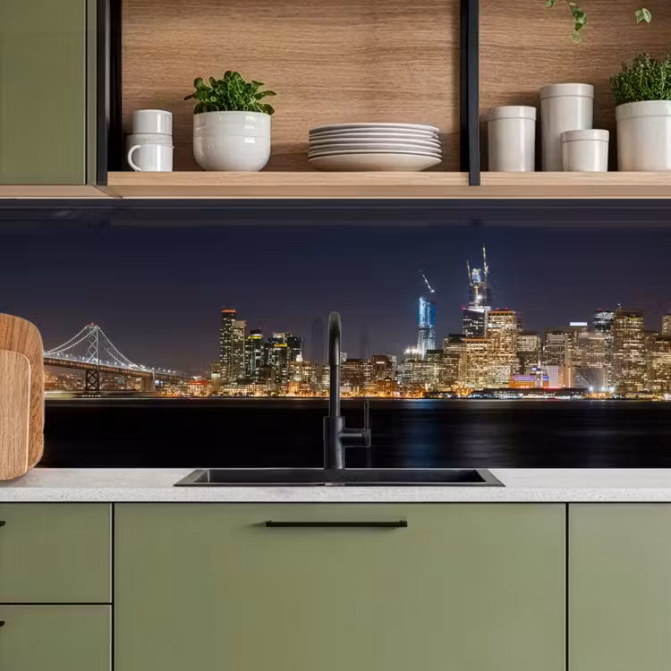Verlichting - Hemel - Wolkenkrabbers - Skyline keuken achterwand 2 middel -sfeer3