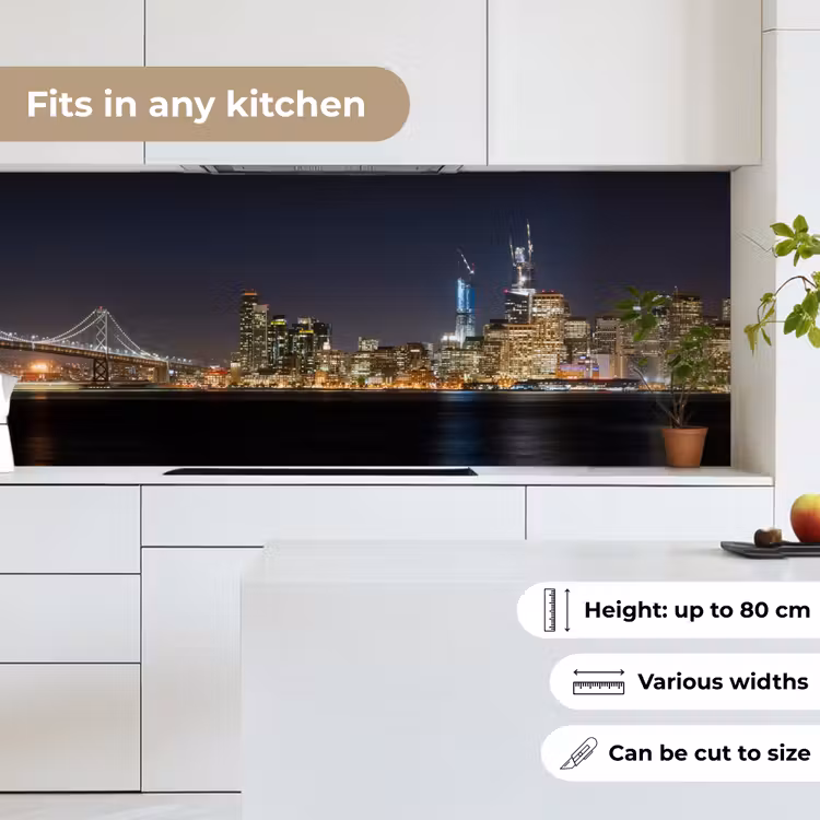 Verlichting - Hemel - Wolkenkrabbers - Skyline keuken achterwand 2 middel -sfeer4_UK