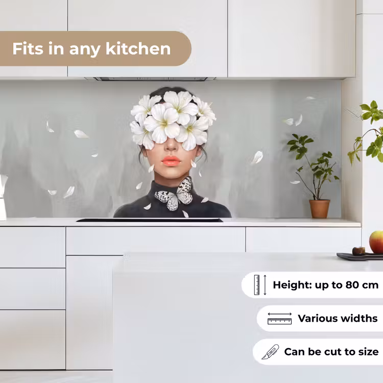 Lelies - Portret - Wit keuken achterwand 2 middel -sfeer4_UK