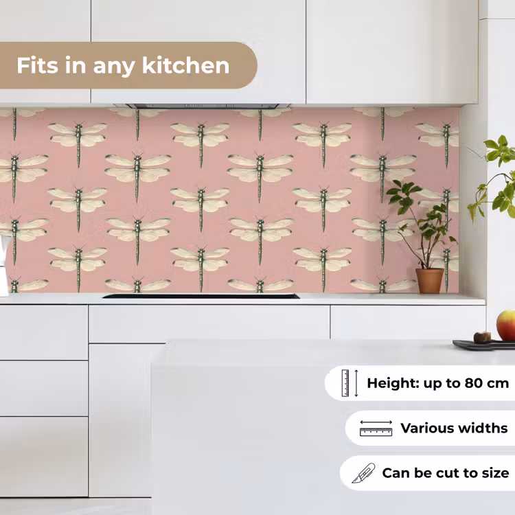 Lillibellen - Patroon - Roze keuken achterwand 2 middel 871 -sfeer4_UK