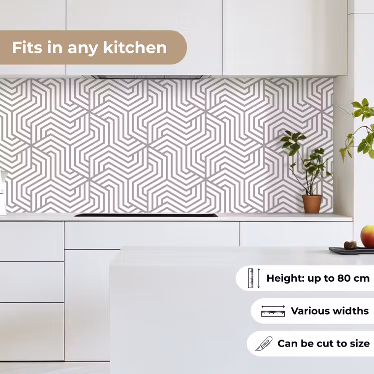 Lijn - Design - Geometrie - Patroon keuken achterwand 2 middel 871 -sfeer4_UK