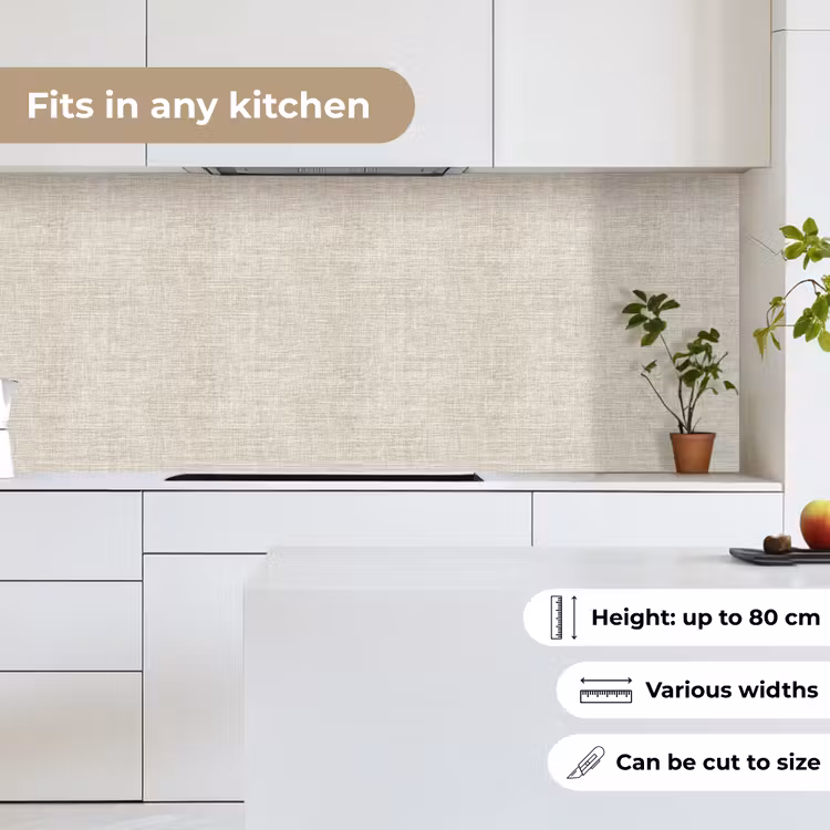 Linnen - Textuur - Beige keuken achterwand 2 middel 871 -sfeer4_UK