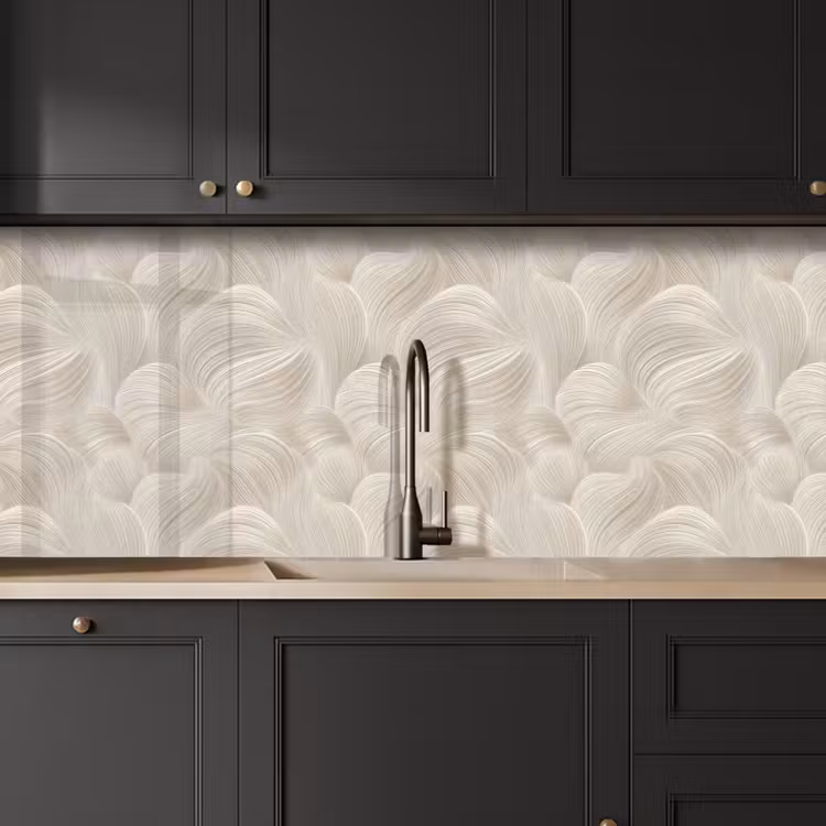 Lijnen - Waaier - Beige keuken achterwand 2 middel 871 -sfeer1