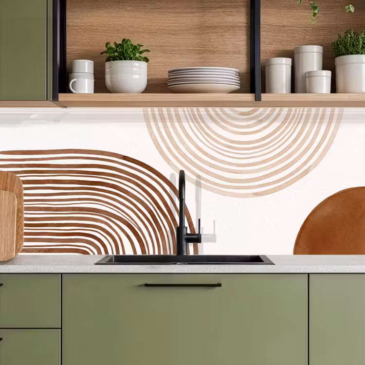 Kitchen Wall Splashback - Lines - Minimalist - Art - Lijnen - Minimalistisch - Kunst keuken achterwand 2 middel