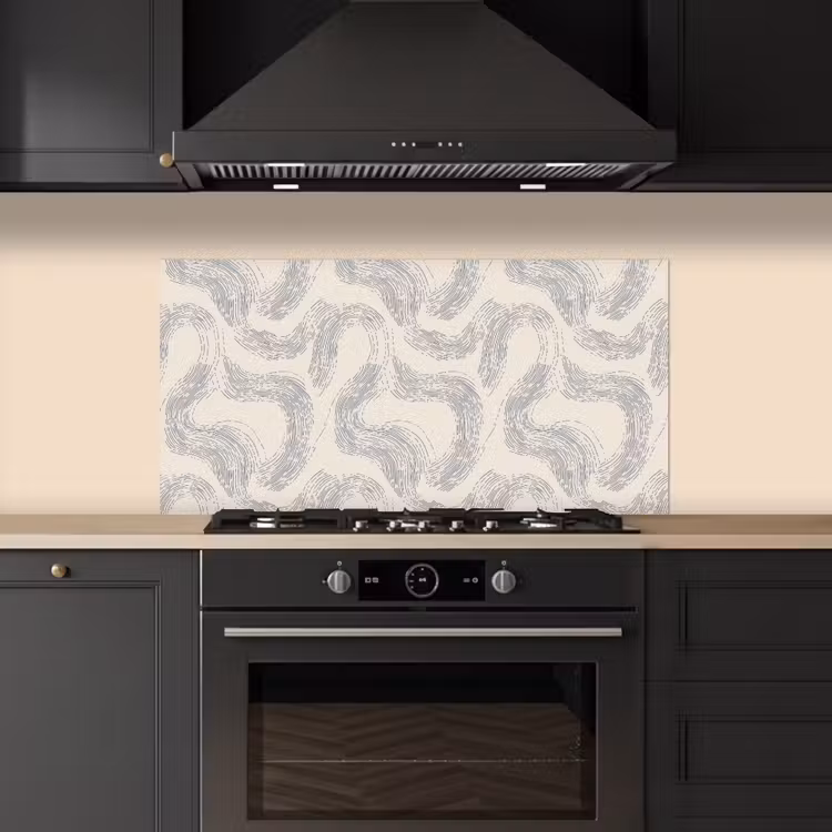 Lijnen - Patroon - Beige - Minimalistisch keuken achterwand spatscherm middel 899 -sfeer1