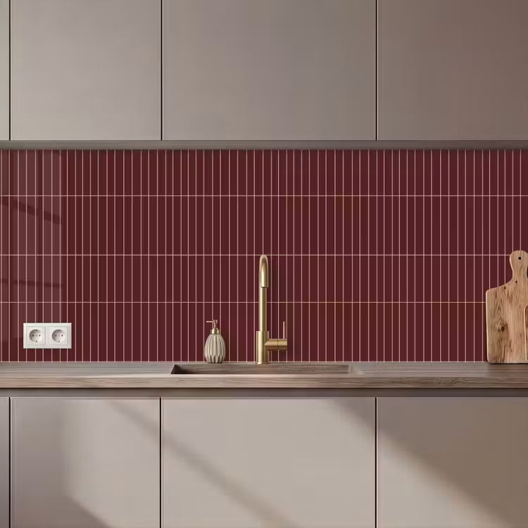 Lijnen - Patroon - Bordeaux keuken achterwand 2 middel 871 zz_3dshopping