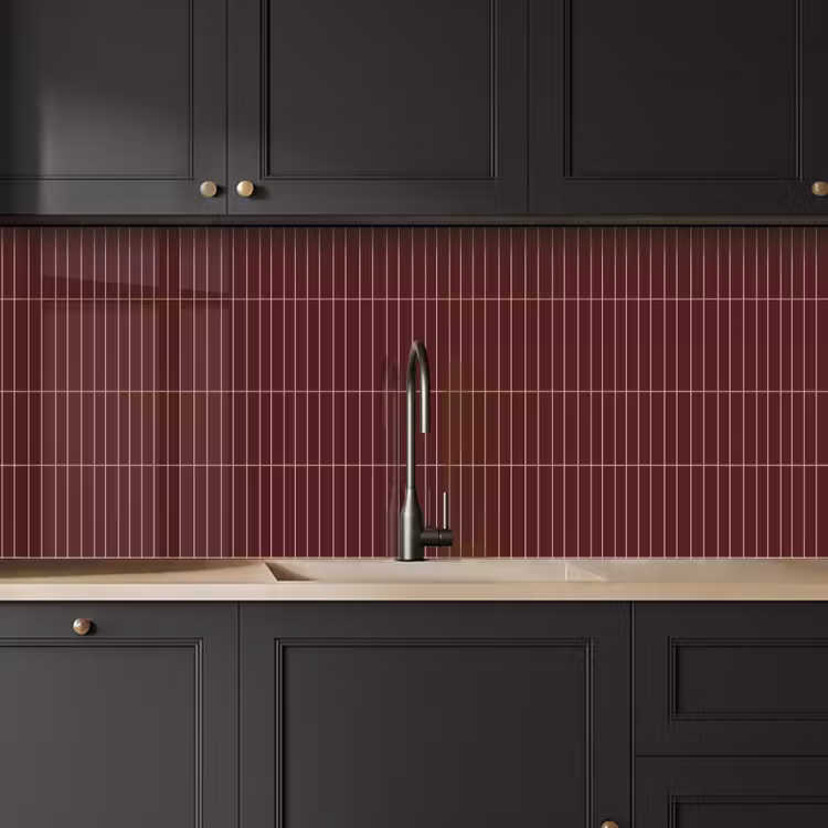 Lijnen - Patroon - Bordeaux keuken achterwand 2 middel 871 -sfeer1