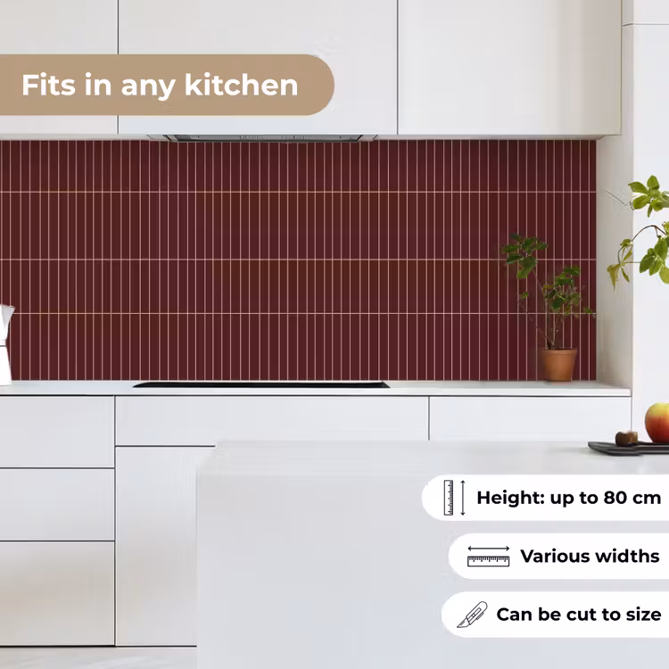 Lijnen - Patroon - Bordeaux keuken achterwand 2 middel 871 -sfeer4_UK