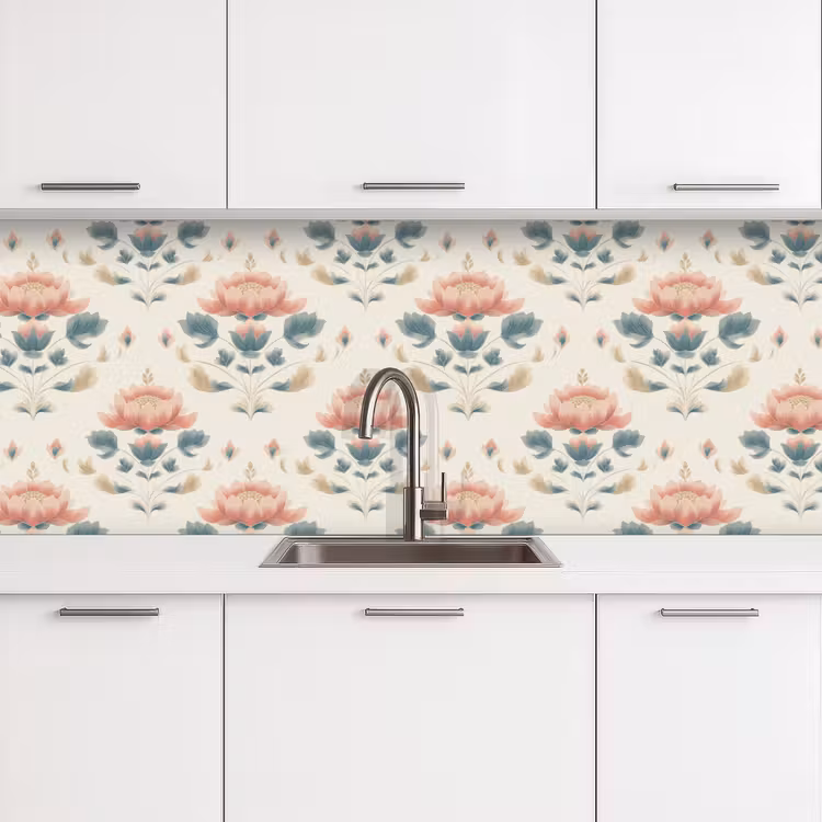 Lotus - Bloemen - Roze keuken achterwand 2 groot 857 -3d