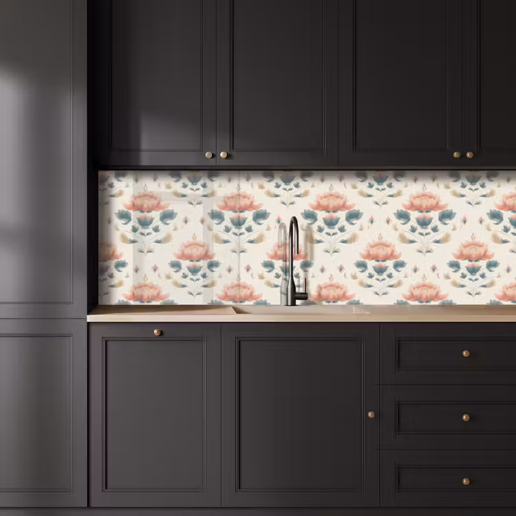 Lotus - Bloemen - Roze keuken achterwand 2 groot 857 -sfeer1