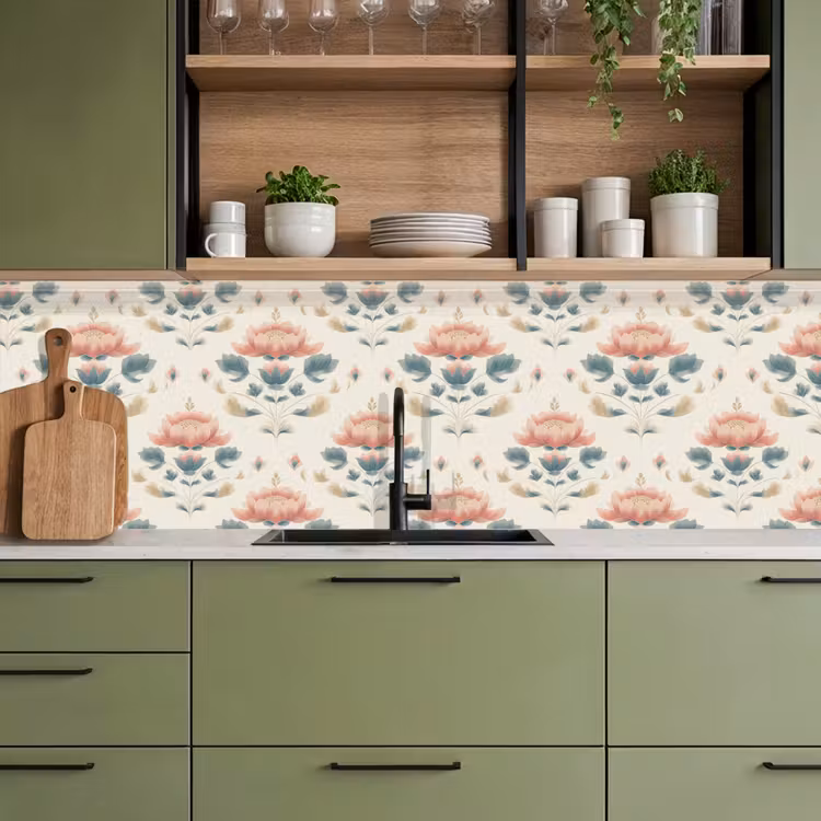 Lotus - Bloemen - Roze keuken achterwand 2 groot 857 -sfeer3