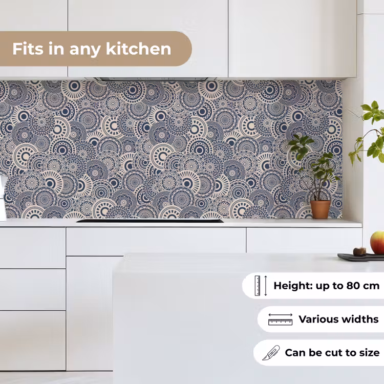 Mandala - Blauw - Patroon keuken achterwand 2 middel 871 -sfeer4_UK