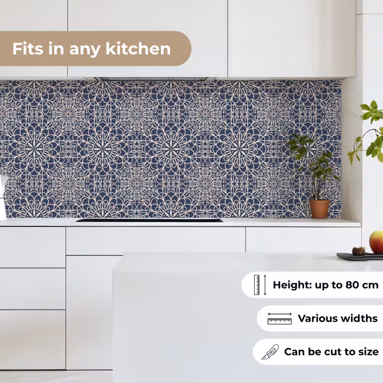 Mandala - Blauw - Patronen keuken achterwand 2 middel 871 -sfeer4_UK