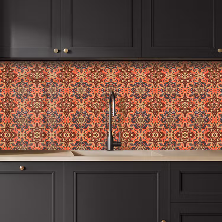 Mandala - Bloemen - Patroon - Retro keuken achterwand 2 middel 871 -sfeer1
