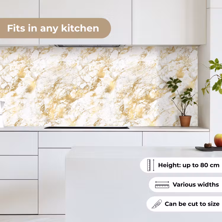 Marmer - Goud - Structuur keuken achterwand 2 middel 871 -sfeer4_UK