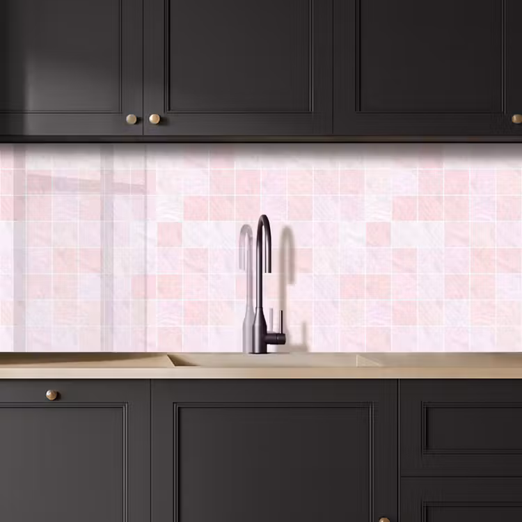 Marmer - Patroon - Mozaïek - Roze keuken achterwand 2 middel 871 -sfeer1