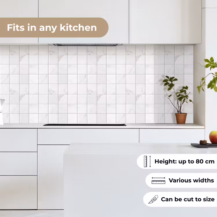 Marmer - Patroon - Aders - Wit keuken achterwand 2 middel 871 -sfeer4_UK