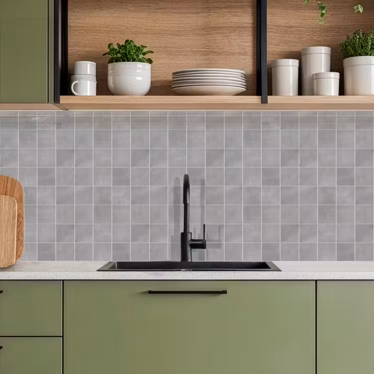 Mat - Wand - Tegels - Grijs keuken achterwand 2 middel 871 -sfeer3