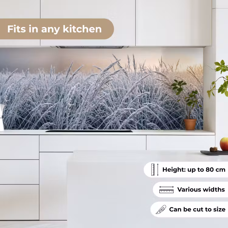 Rijp - Gras - Kristallen - Winter - Minimalistisch keuken achterwand 2 middel -sfeer4_UK