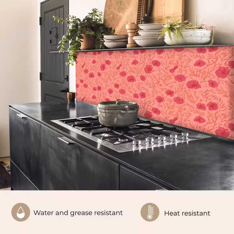 Weidebloemen - Romantisch - Roze keuken achterwand 2 groot 857 -usp_EN