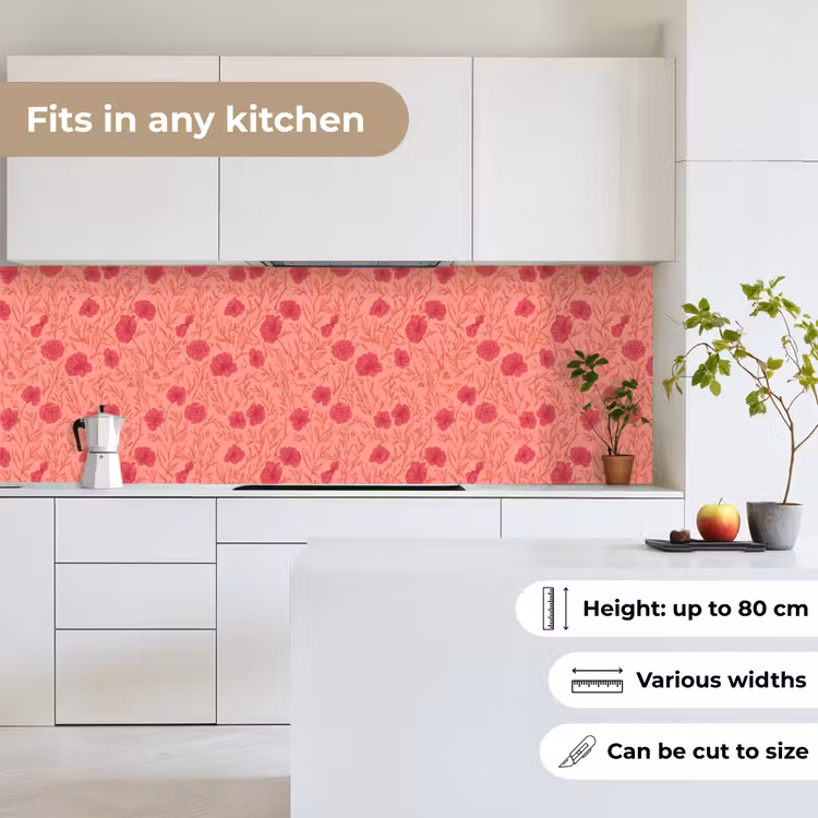 Weidebloemen - Romantisch - Roze keuken achterwand 2 groot 857 -sfeer4_UK