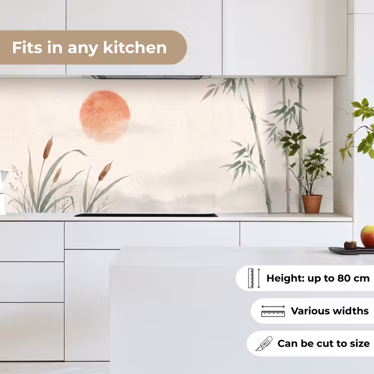 Minimalistisch - Bamboe - Groen keuken achterwand 2 middel -sfeer4_UK